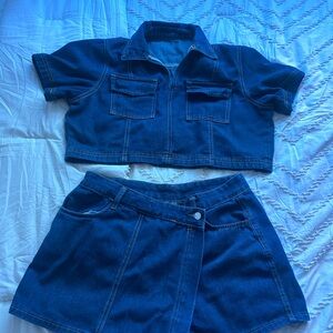 Amazon Women's Blue Denim Set